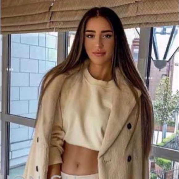 Zara Faux Fur Wrap Double Breasted Coat Jacket - Picture 8 of 14